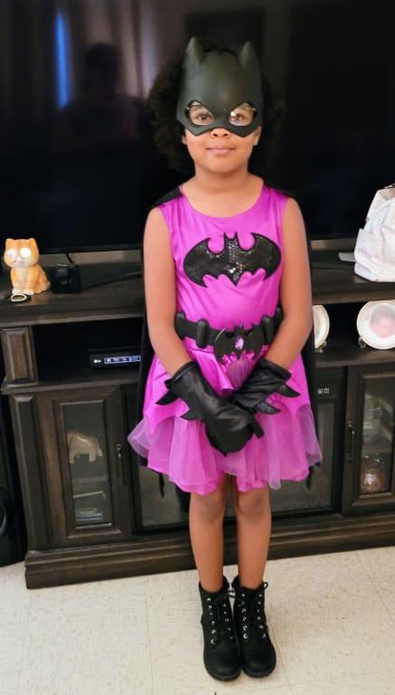 Kids' DC Batgirl Purple Dress with Cape & Mask Halloween Costume ...