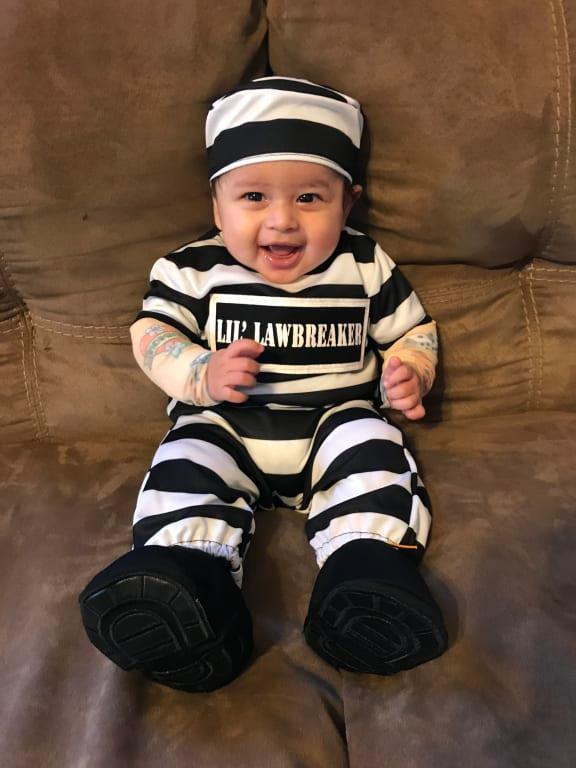 Baby prisoner halloween store costume