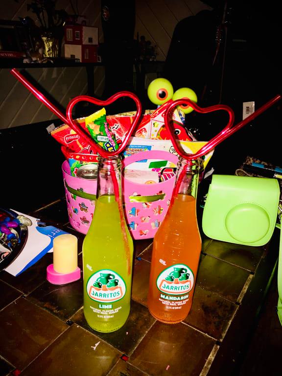 Heart shaped crazy straws from Party City are awesome!