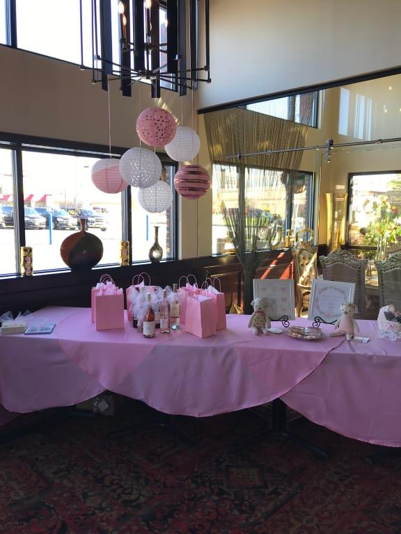 Paper Lanterns, Curling Ribbon, and Gift Bags