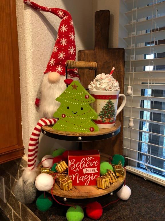 Only 1 pictured here, but others are perfect in my other tiered tray (coffee bar)!