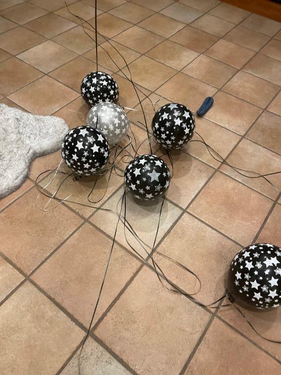 Balloons were on floor in less than eight hours.