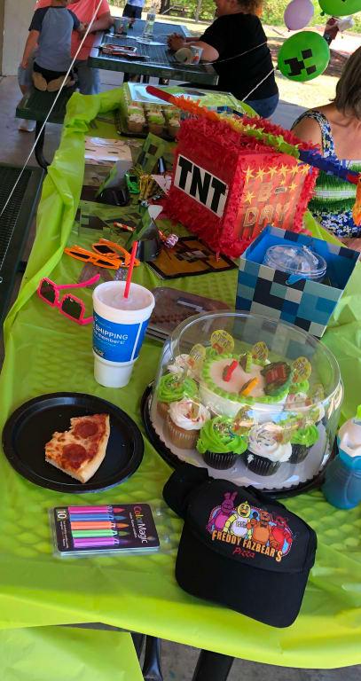 Perfect with our Minecraft party.