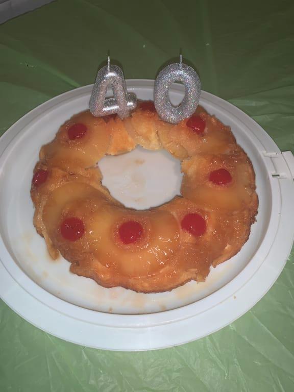 40th Birthday Upside down pineapple cake