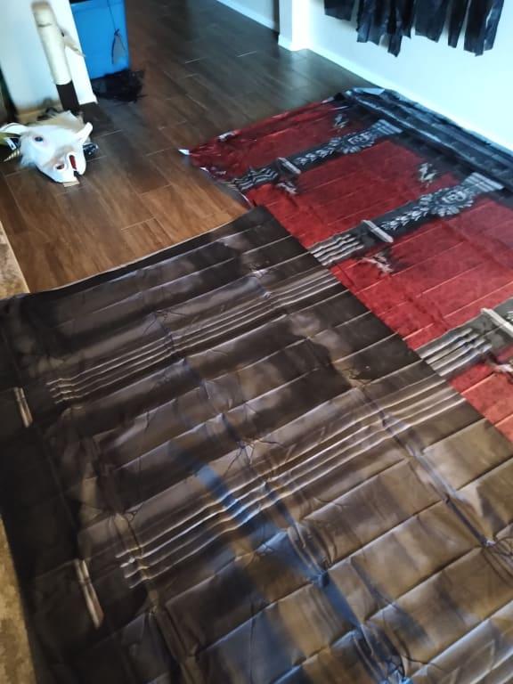 So you can see how much shorter the columns roll is. A good 2 feet.