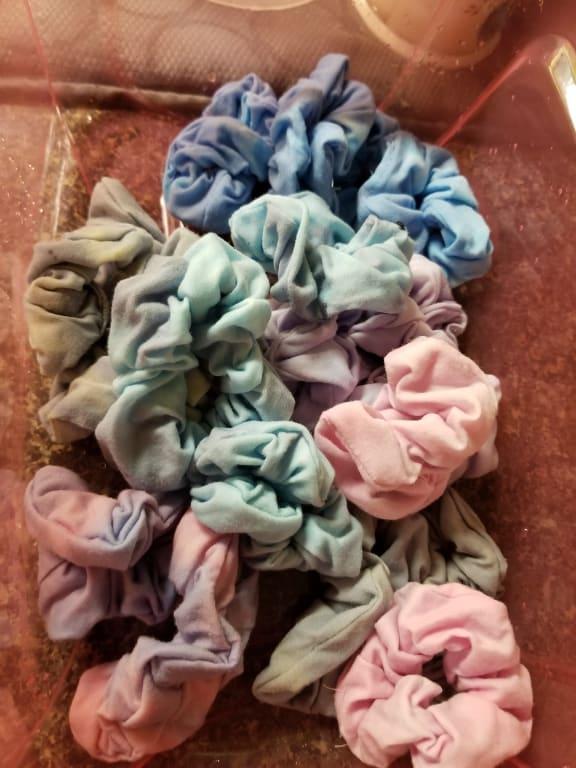 What the scrunchies actually look like after rinse