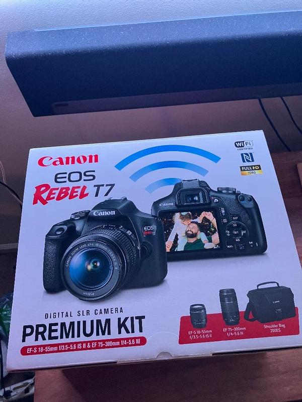 Camara Fotografica Digital SLR Premium Kit Canon EOS Rebel T7 Sen