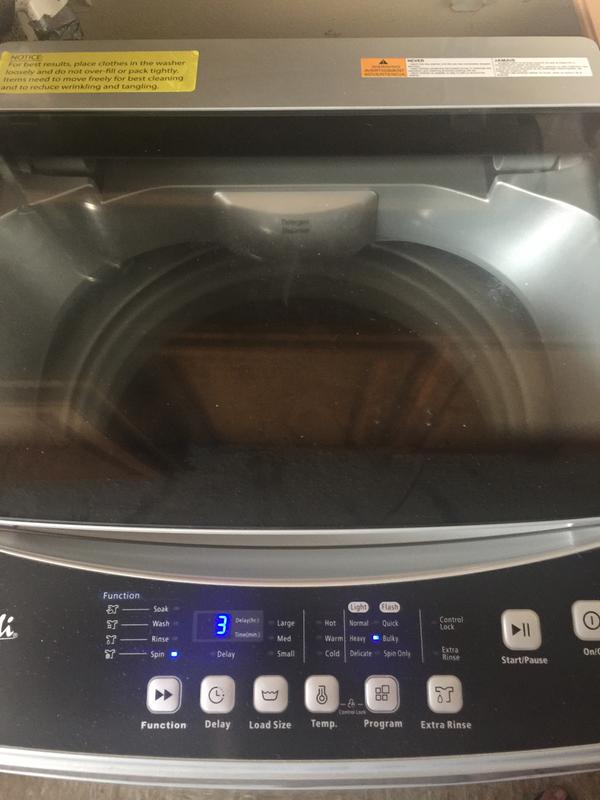 avanti top load washer