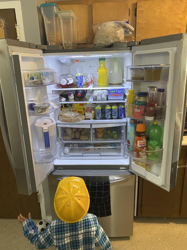 Lg 21 8 Cu Ft French Door Refrigerator Printproof Stainless Steel Pcrichard Com Lfds22520s