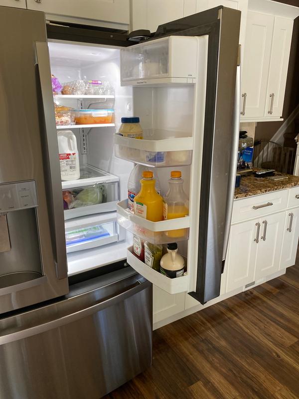 Ge 27 7 Cu Ft French Door Refrigerator Fingerprint Resistant Stainless Pcrichard Com Gfe28gynfs
