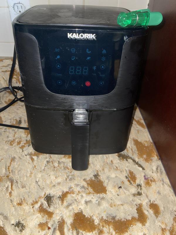 KALORIK 5.3 QUART DIGITAL AIR FRYER XL, BLACK AND STAINLESS STEEL