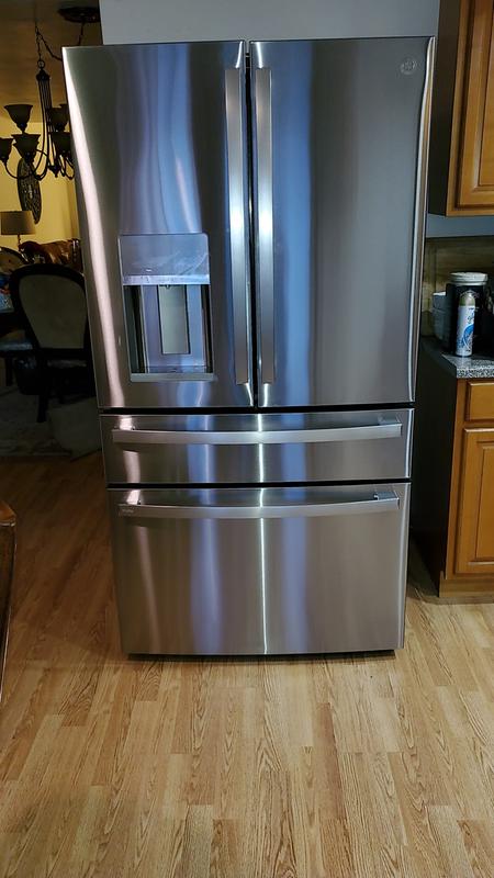 Ge Profile 36 27 6 Cu Ft French Door Refrigerator Fingerprint Resistant Stainless Pcrichard Com Pvd28bynfs