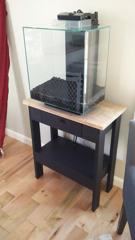 rustic aquarium stand