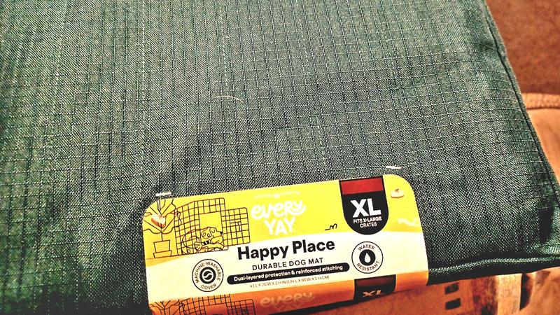 EveryYay Happy Place Plush Dog Mat, Large