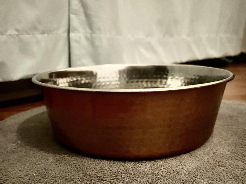 Copper Plated Water Pet Bowl 32 oz. by CooperPet Copper