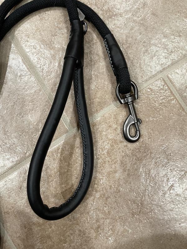 Reddy Black Rope Dog Leash, 6 ft.