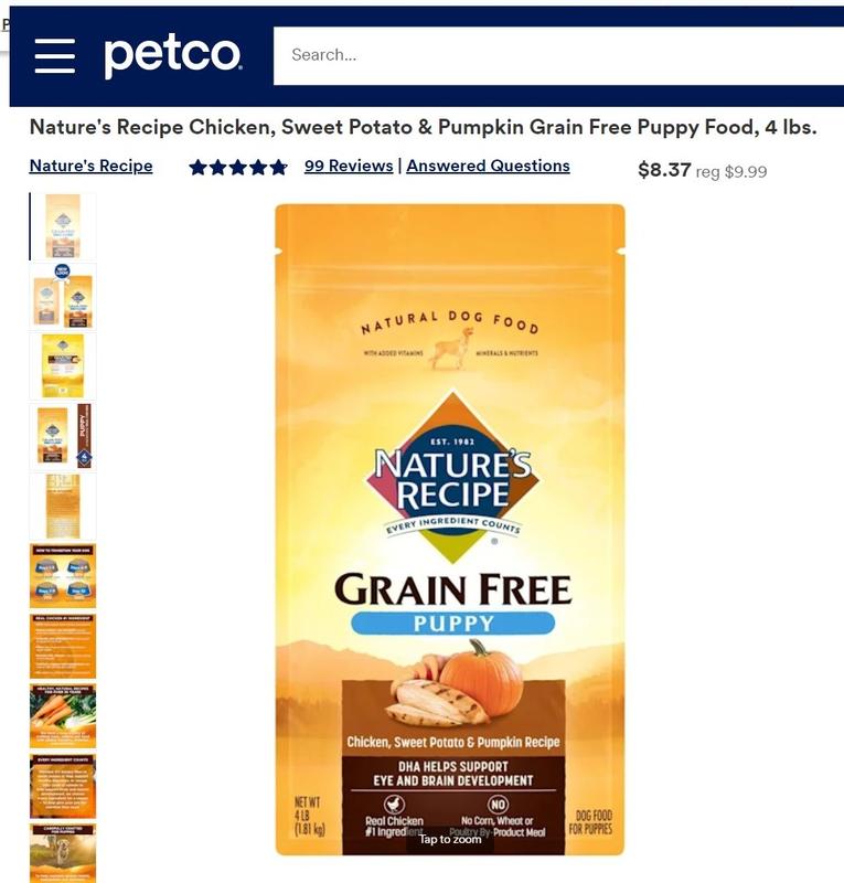 Natures store recipe petco