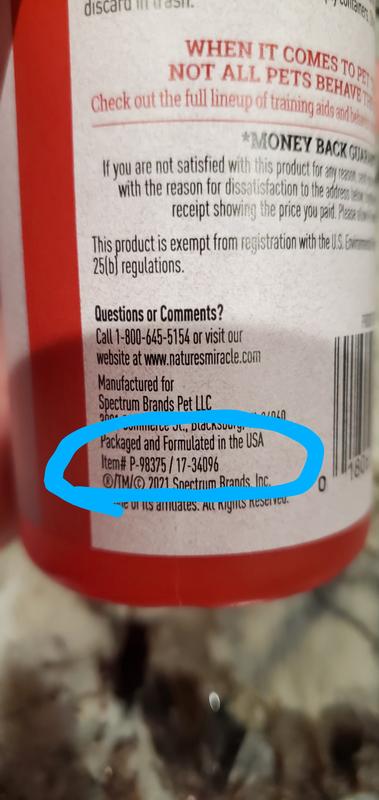 Packaged and formulated in USA