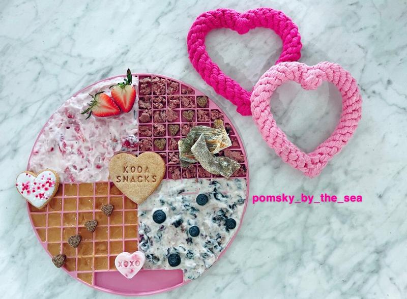 EveryYay Blush Dog Treat Mat, 11" L X 11" W X 0.3" H