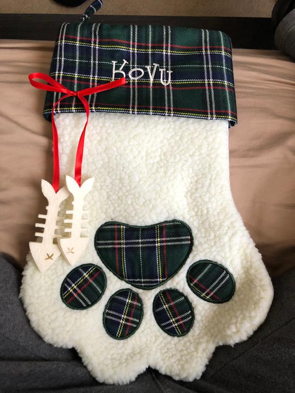 Custom Embroidered Pine Green Plaid Christmas Stocking – Pitch A