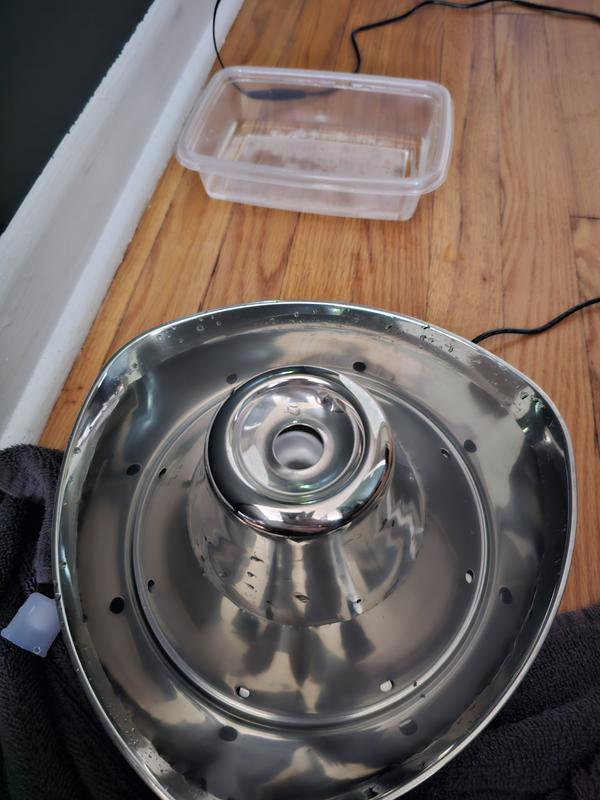 I cant upload a video but the flow no longer reaches the top of the fountain