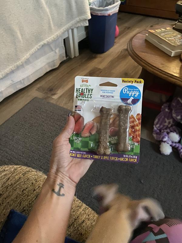Healthy edible puppy bones (actually bone-free!)