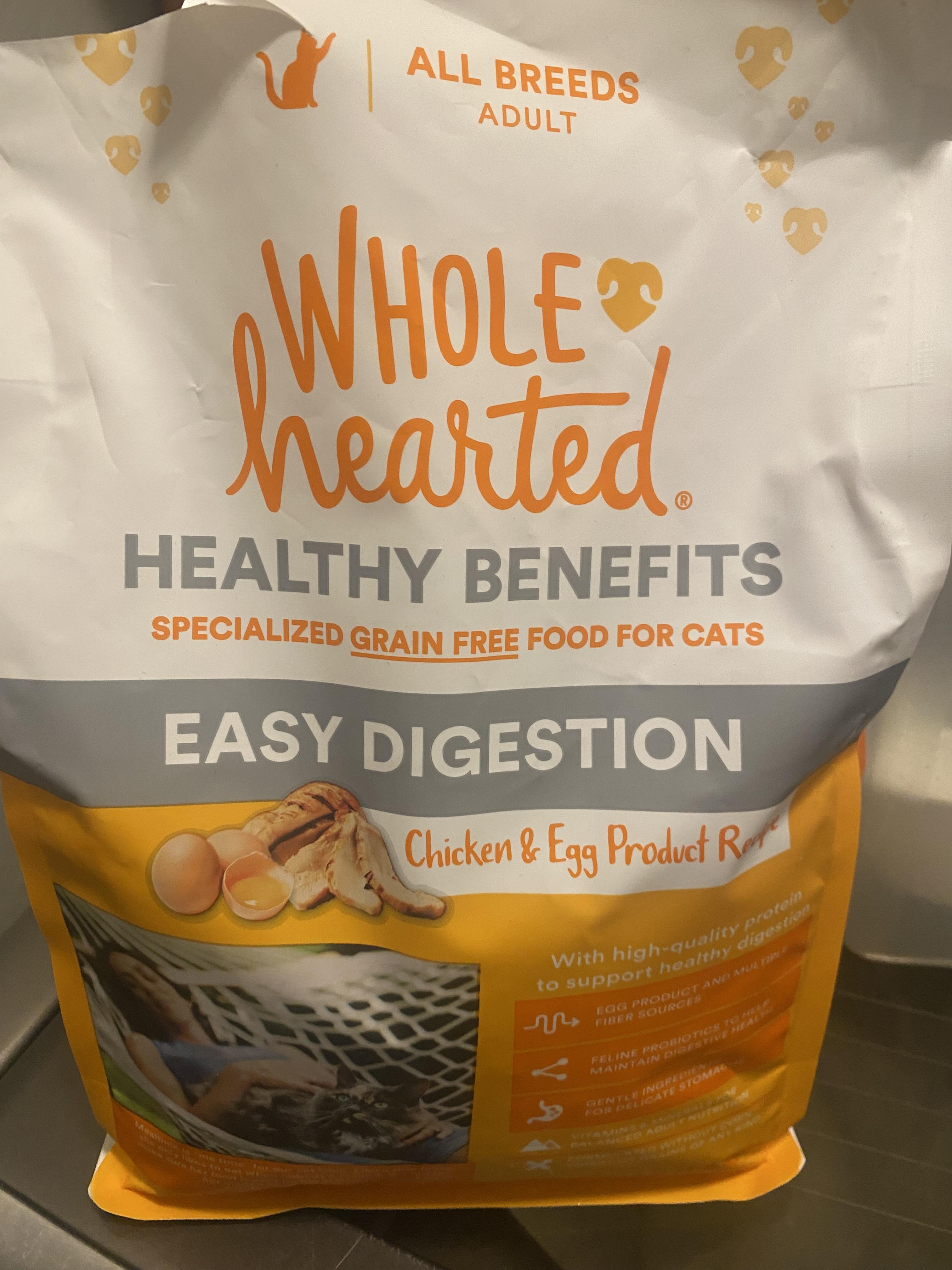 WholeHearted Healthy Digestion Chicken and Egg Product Recipe Dry Cat Food 12 lbs. Petco