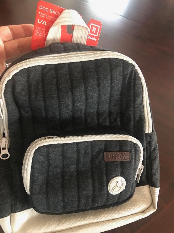 Reddy EcoFriendly Quilted Dog Backpack XS/S Gray