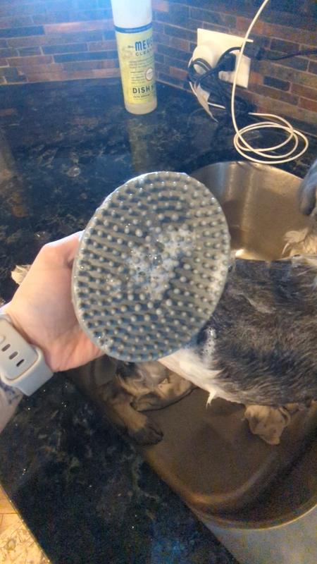 $4/mo - Finance Dog Scrubber for Bath, Dog Bath Brush Scrubber Silicone Dog  Grooming Brush with Soap Dispenser Massage Pet Bath Brush for Short Long  Haired Dogs and Cats Washing