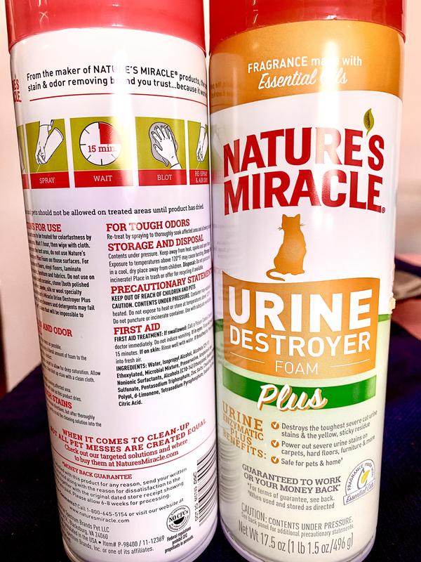 Nature's miracle hotsell urine destroyer foam