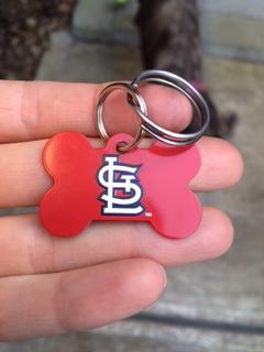 Quick-Tag St. Louis Cardinals MLB Bone Personalized Engraved Pet ID Tag