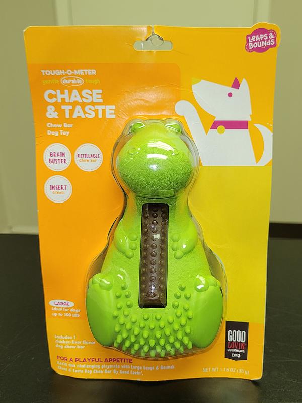 Leaps & Bounds Wobble Dino Treat Dog Toy, Small