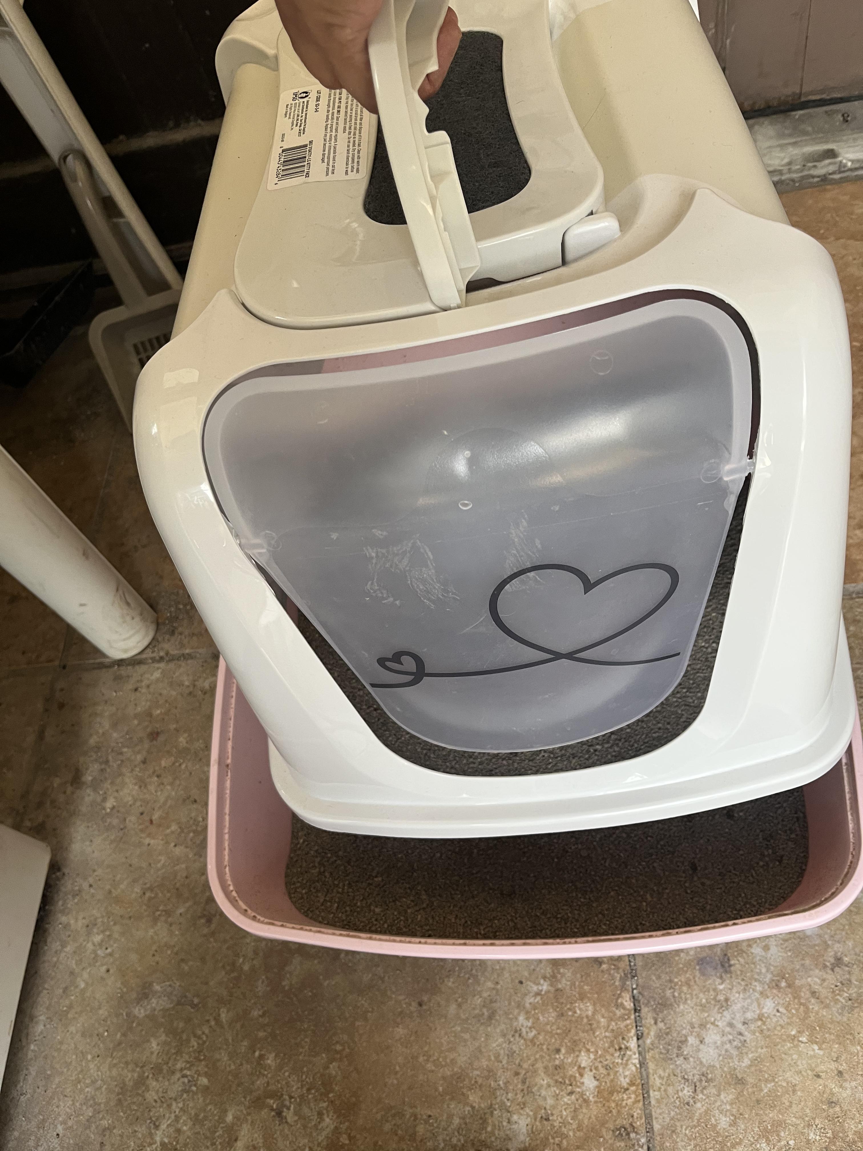 So Phresh Cat Litter Box Privacy Hood, Lovey-Dovey, Large, 18.7