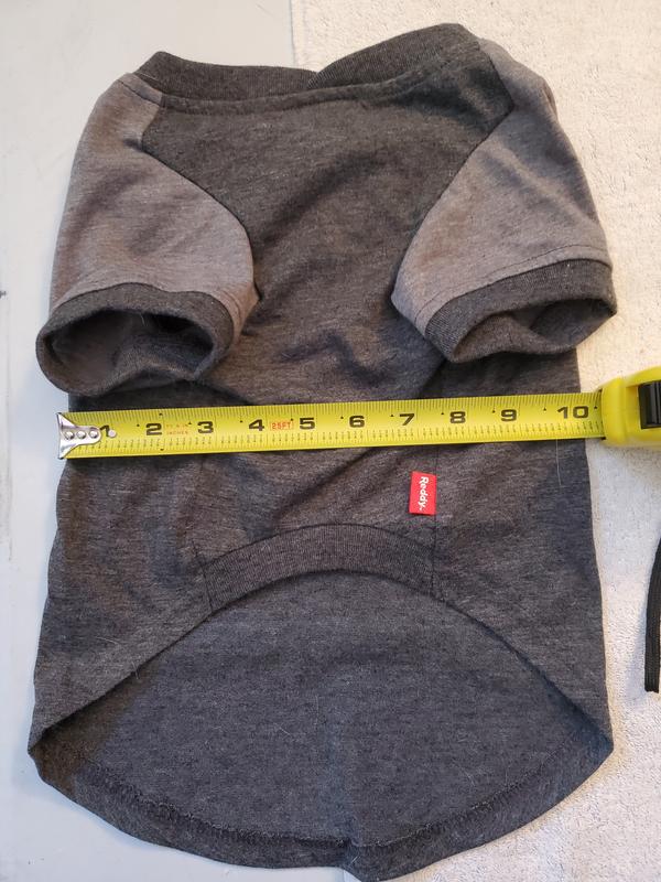 Width measurement of size L shirt