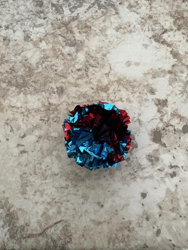 Closeup of the crinkle ball
