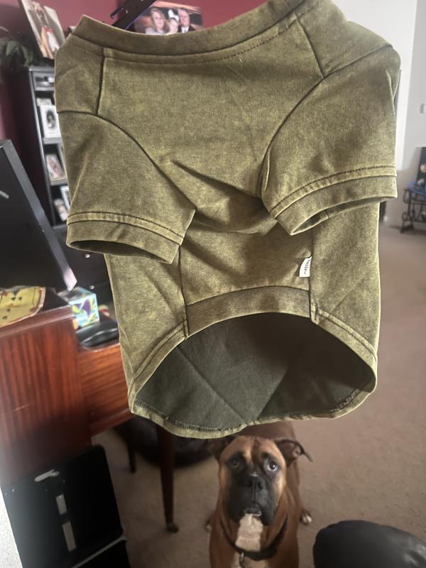 our baby boy wanted me to put it on him so bad! But ran too small!