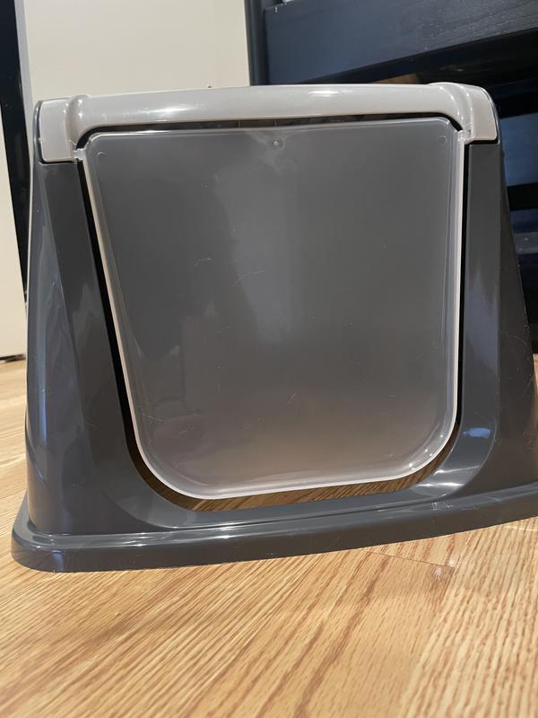 So Phresh Grey Flip Top Cat Litter Box Hood, 19.75" L X 14.75" W X 15.3