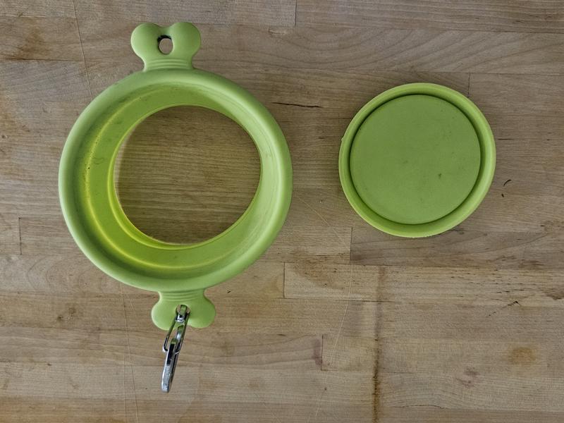 Collapsible Pet Bowl – Green Confetti - Be Made