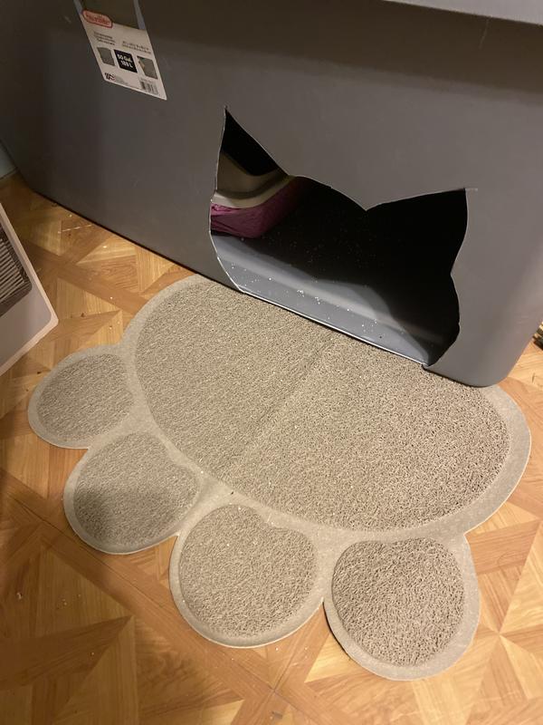 So Phresh Tan Half-Moon Cat Litter Trapper Mat, 23.5 L X 14 W