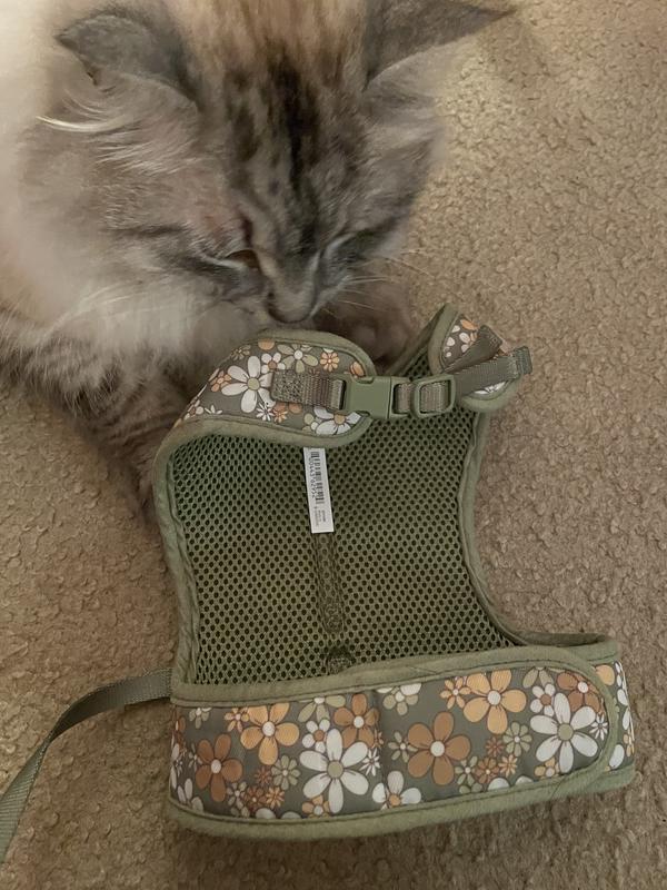 YOULY Retro Floral Cat Harness & Leash Set S/M