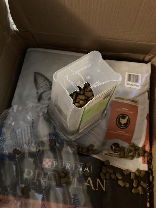 Broke and scattered in box