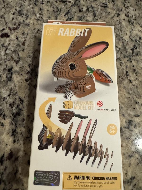 3D puzzle of rabbit that came ready to assemble
