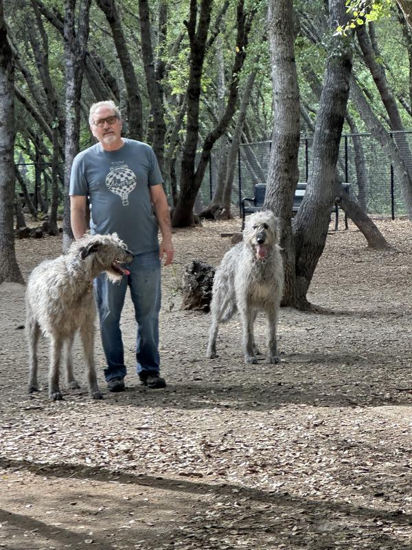 Xena and Shadow with their Dad