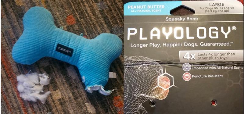 Playology Plush Bone Peanut Butter Scented Dog Toy – Petsense