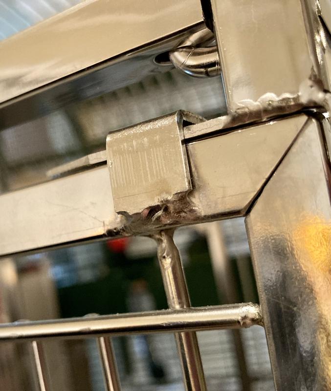 Just one example of how sharp some parts of the cage are