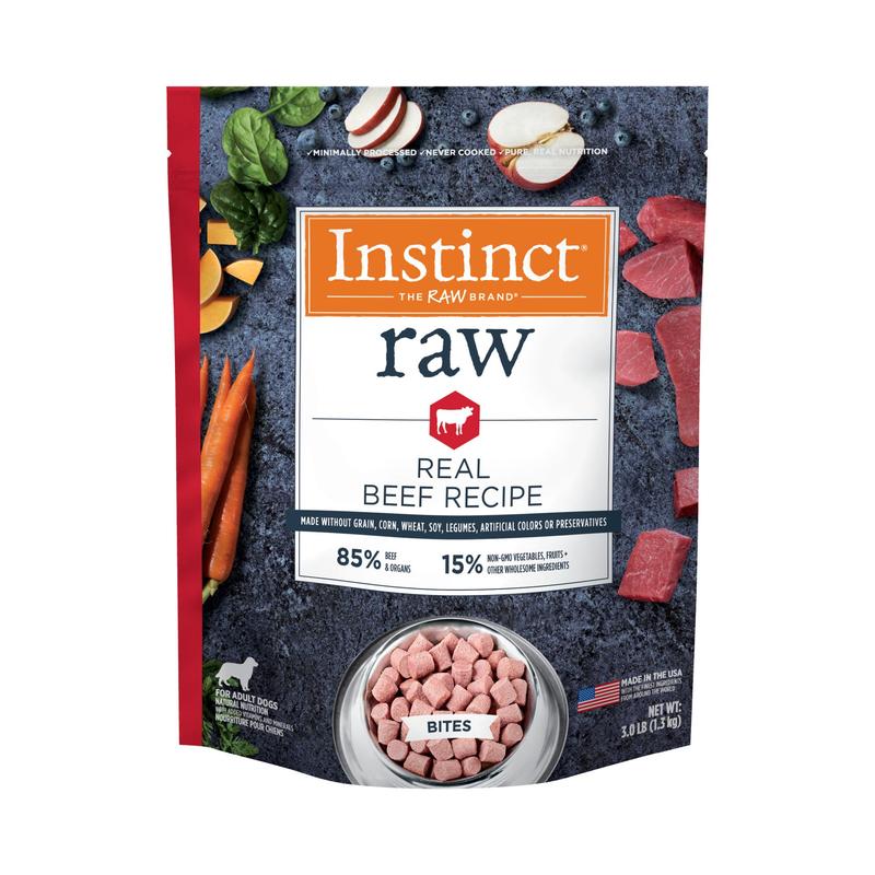 Instinct Frozen Raw Bites Grain Free Real Beef Recipe Dog Food 6 lbs. Petco