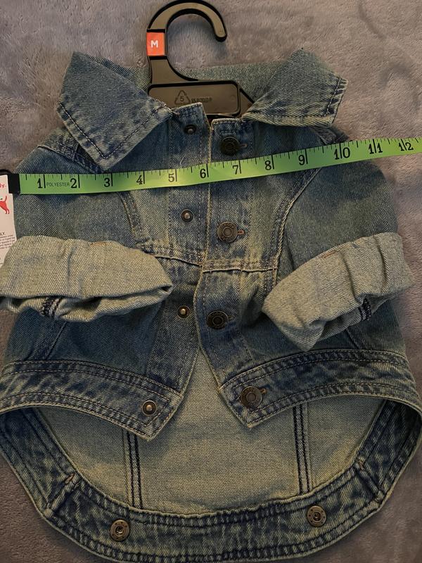 Reddy Icon Denim Dog Jacket Size Medium Cute & Stylish 🐾
