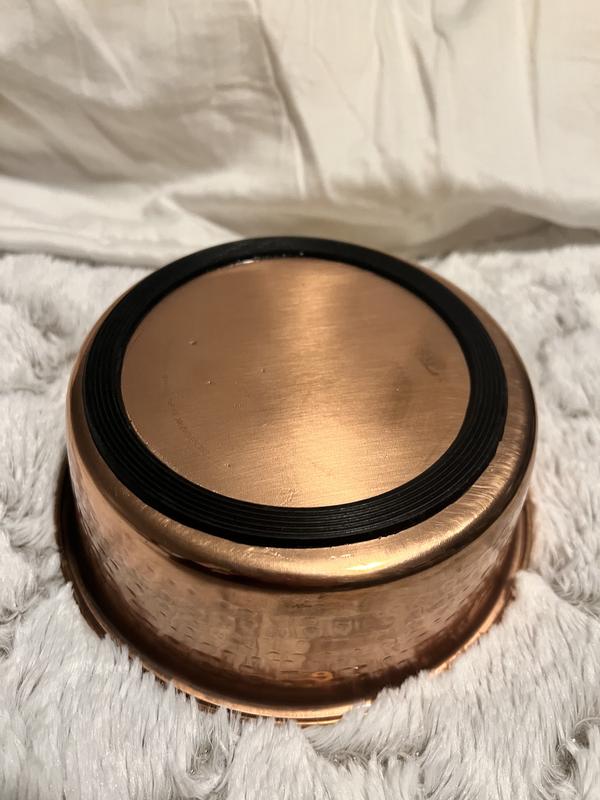 EveryYay Dining In Copper-Plated and Hammered Stainless-Steel Dog Bowl ...