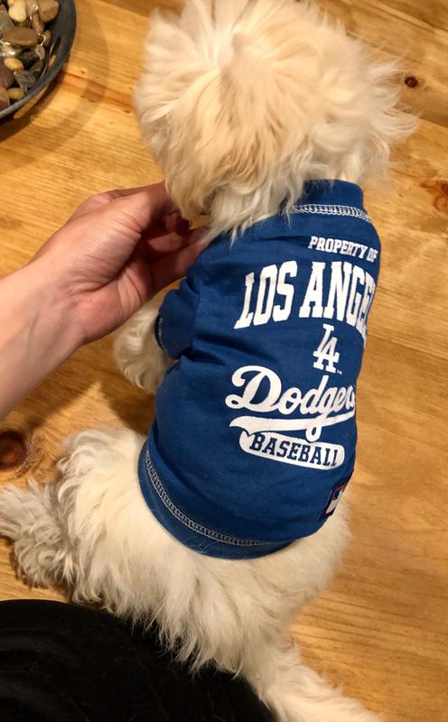 Pets First MLB Dodgers Dog T Shirt XS Comfy Washable