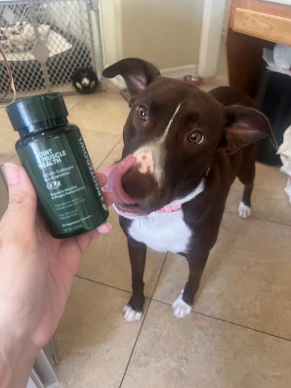 Enjoying her vitamin!